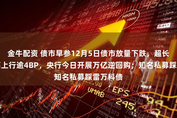 金牛配资 债市早参12月5日债市放量下跌，超长债昨最高上行逾4BP，央行今日开展万亿逆回购；知名私募踩雷万科债